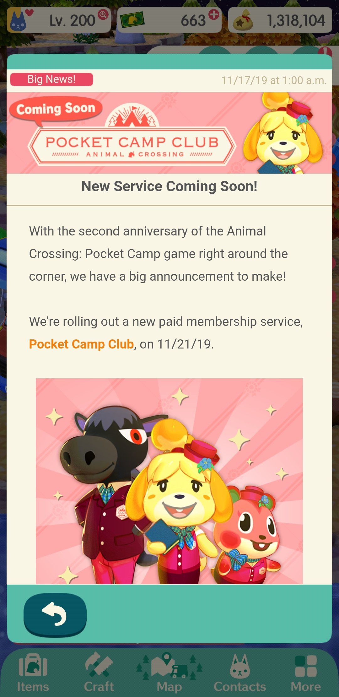 Neue Mitgliedschaftsdienst - Animal Crossing: Pocket Camp bald im Abo?