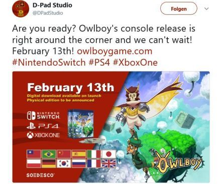 Owlboy - Releasetermin bekannt