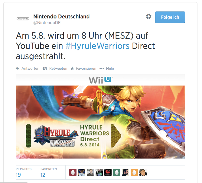 Hyrule Warriors: Nintendo Direct am Dienstag