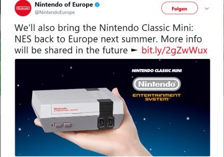 Nintendo bringt das NES Mini wieder in den Handel