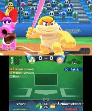 Bumm-Bumm schwingt den Baseball-Schläger