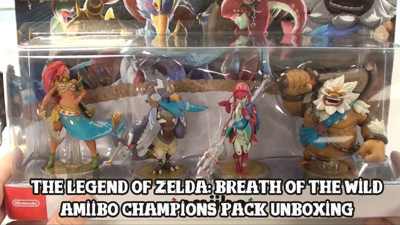 Zelda: Breath of the Wild - Champions amiibo 4-Pack unboxing