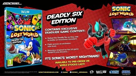 Sonic: Lost World - Deadly Six Edition angekündigt