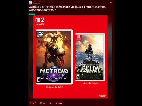Größere Spielehüllen bei der Switch 2?