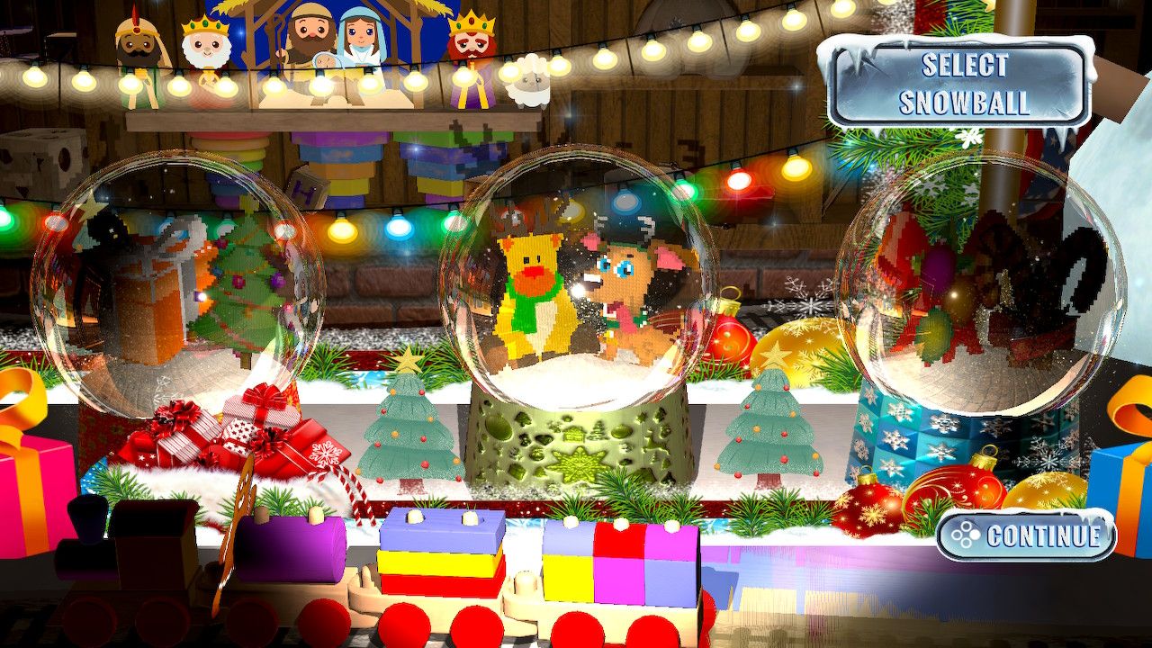 Merry Christmas Snowball Bubble