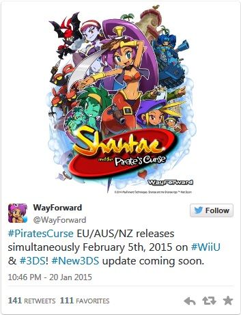 Shantae and the Pirate's Curse: Release-Datum veröffentlicht