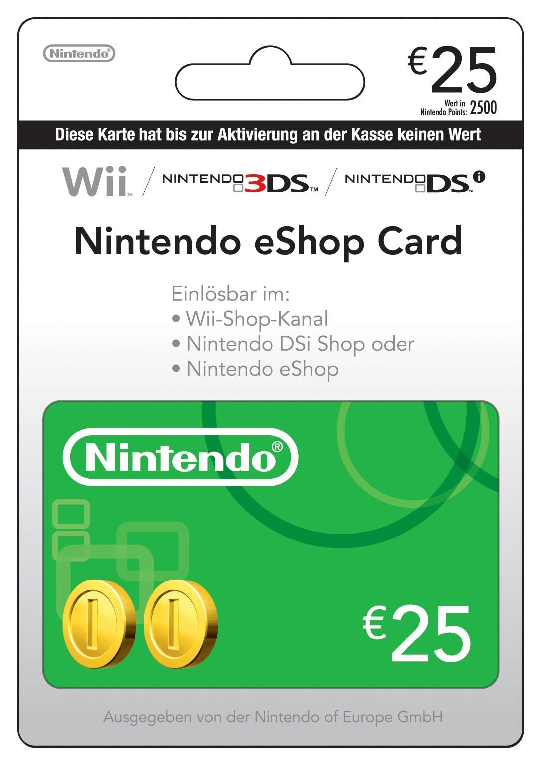 eShop-Karten ab sofort verfügbar!