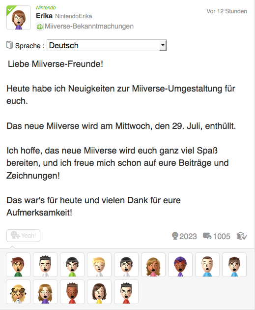 Miiverse Update erscheint am 29. Juli