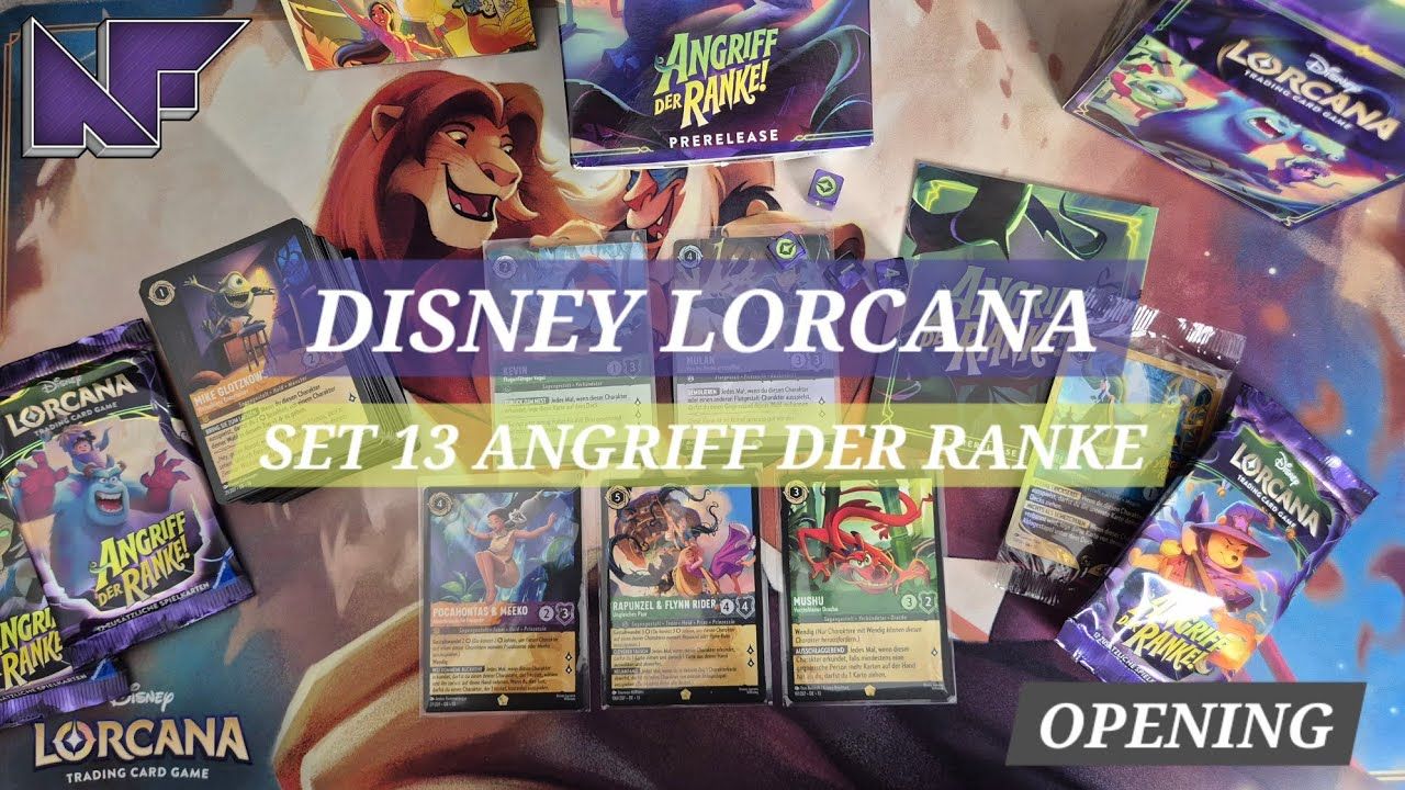 Disney Lorcana Set 13 Angriff der Ranke im Prerelease Opening