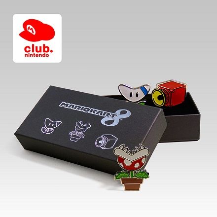 Mario Kart 8 Ansteckerset im Club Nintendo-Sterne-Katalog verfügbar