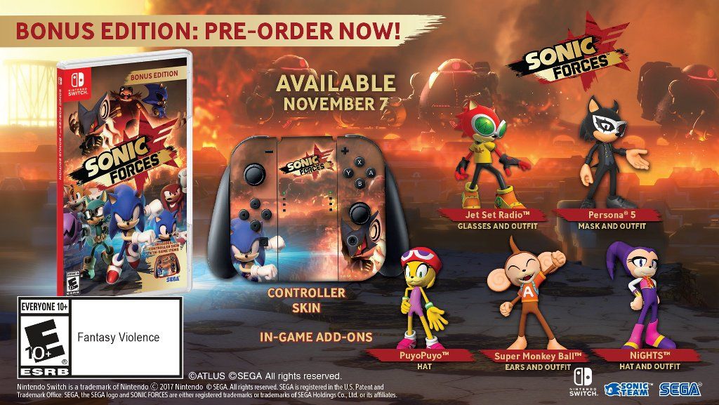 Sonic Forces: Vorbesteller-Boni für Amerika