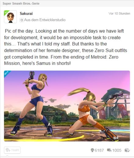 Super Smash Bros.:Zero Suit Outfits für Samus