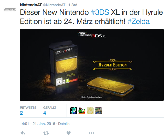New 3DS XL Hyrule Edition