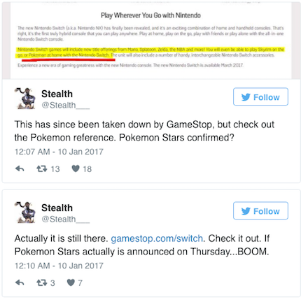 Pokémon für Nintendo Switch?