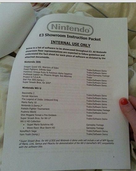 Nintendo E3-Programm geleaked?