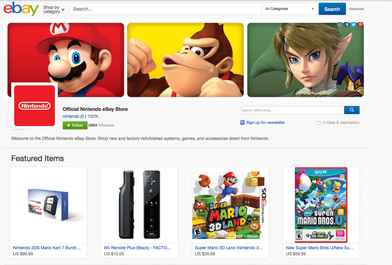 Nintendo eröffnet eBay-Store