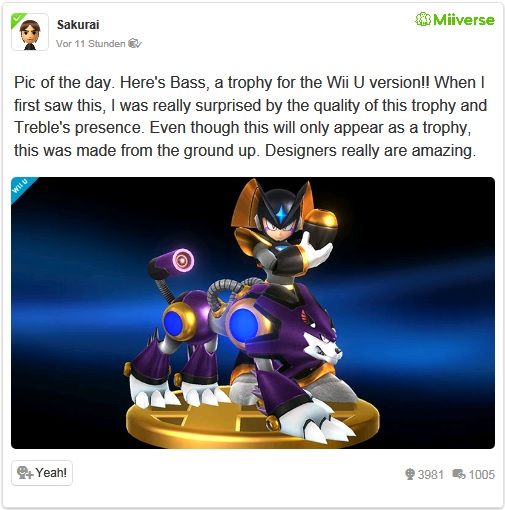 Super Smash Bros.: Trophäen von Bass, Zero und Co.