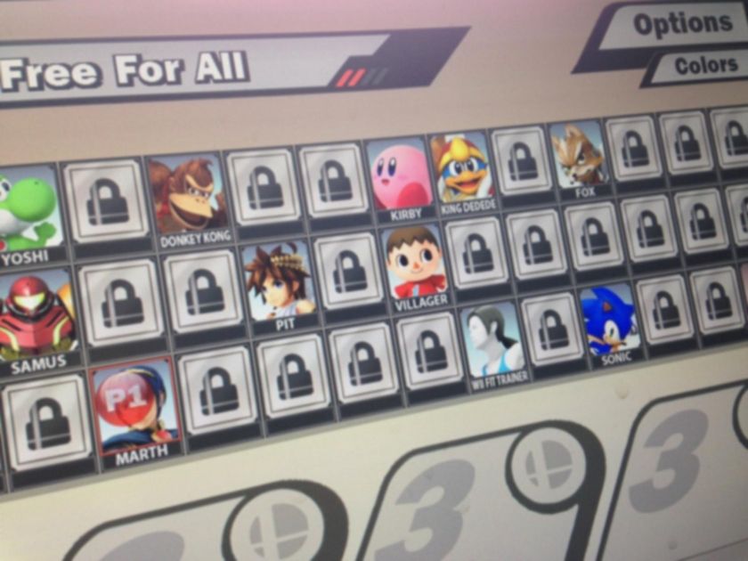 Smash Bros. Charakter-Auswahlscreen geleaked?