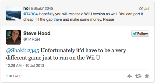 Kein F1 2013 für Wii U