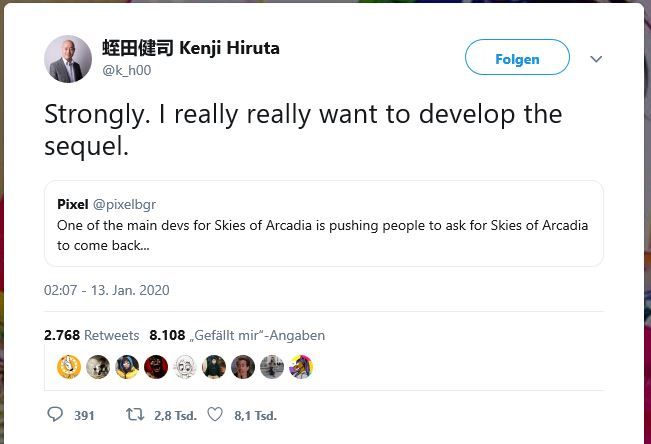 Kommt SKIES OF ARCADIA zurück???