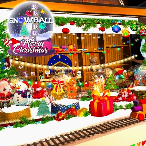 Merry Christmas Snowball Bubble Cover
