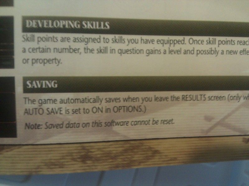 Nicht löschbare Spielstände bei RE: The Mercenaries 3D?