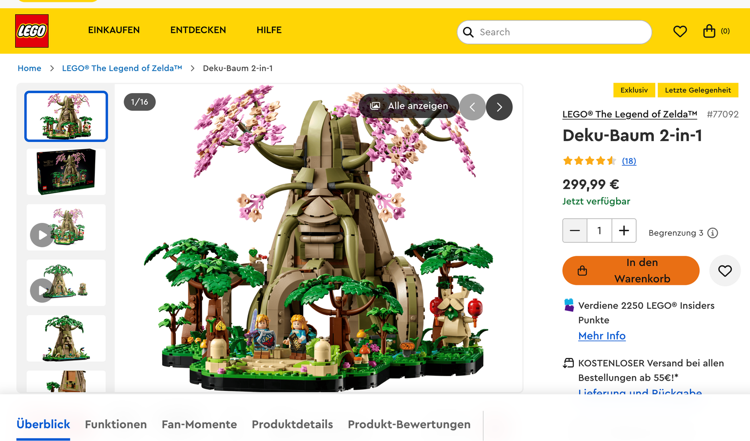 Der LEGO Deku-Baum ist bald nicht mehr verfügbar!